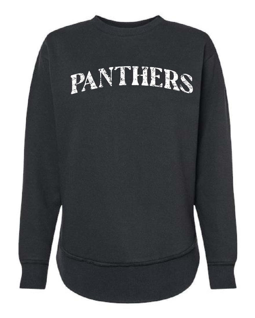 Women's Distressed Panthers Crewneck