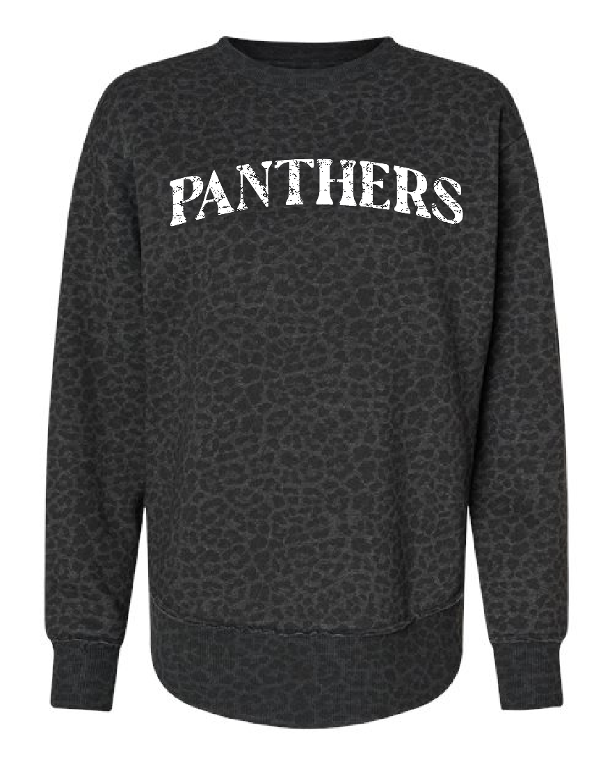 Women's Distressed Panthers Crewneck