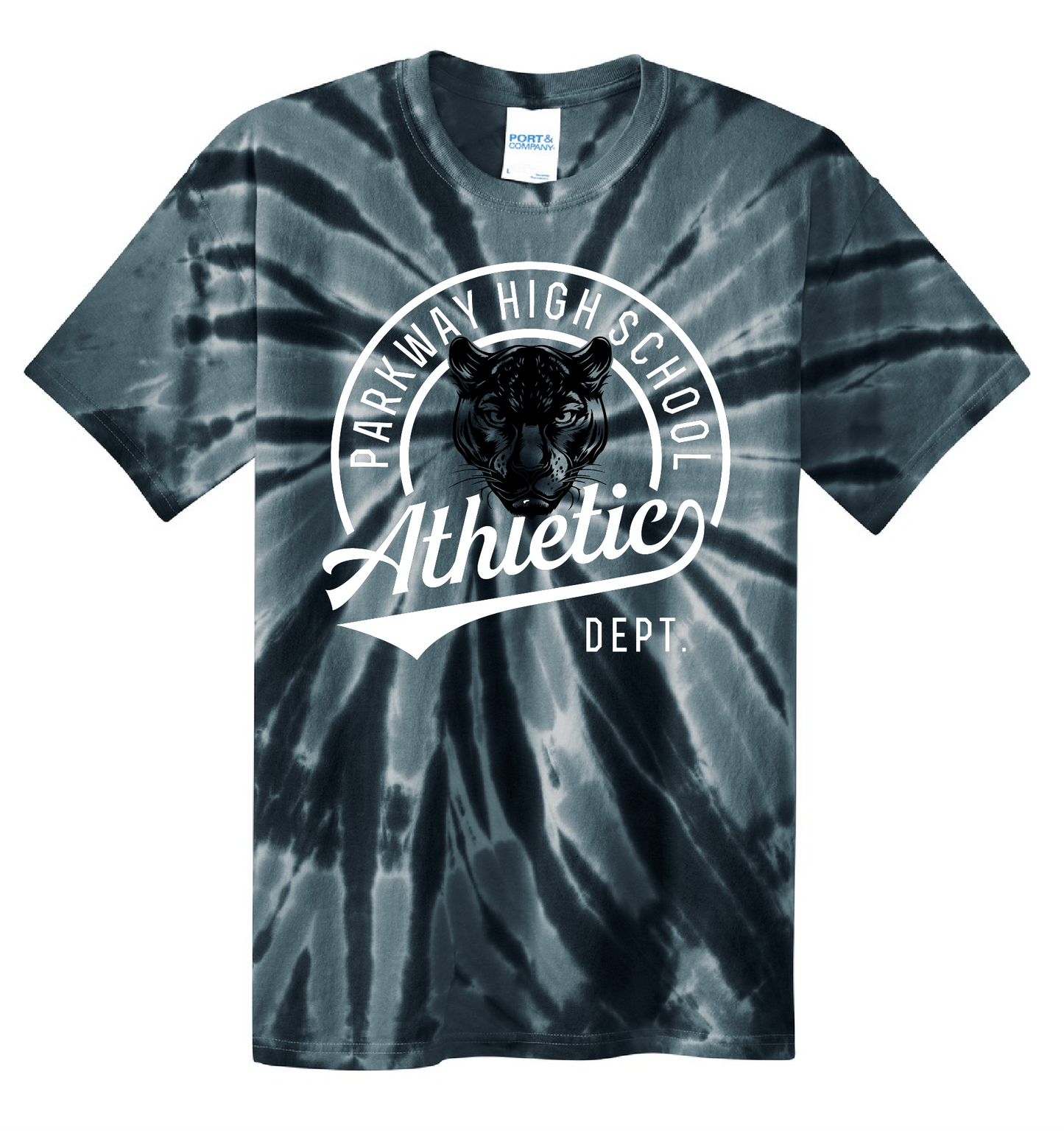 Tie Dye Parkway High School Athletic Dept Tee